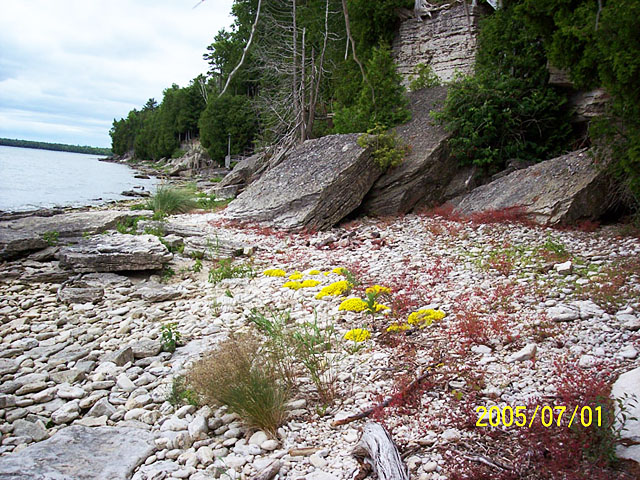 Lake Michigan rocky beach